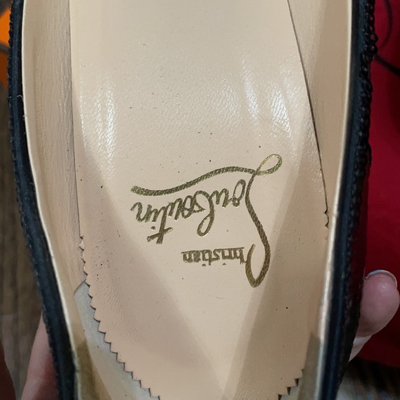 🛑🛑🛑SOLD🛑🛑🛑Christian Louboutin Very Prive Black Sequins pump - Picture 7 of 13